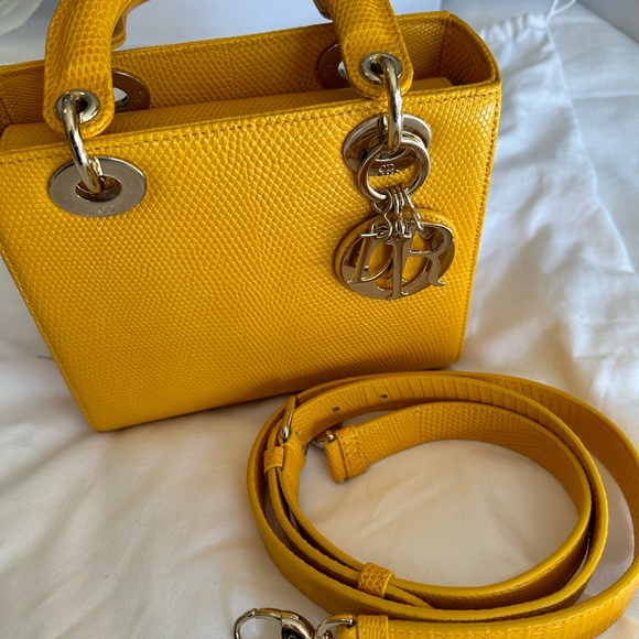 Christian Dior exotic lizard skin Lady Dior handbag. New color never used, boxed - Picture 13 of 16